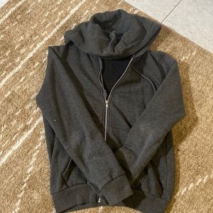 women’s zip up grey jacket